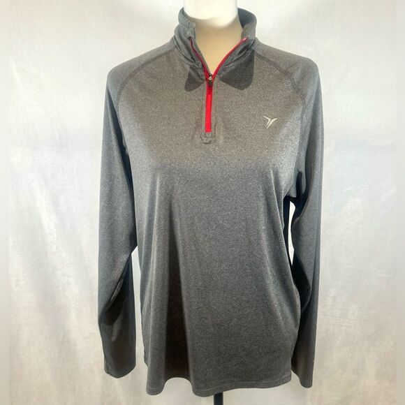 Old Navy Tops - Old navy gray and red active pullover top size medium